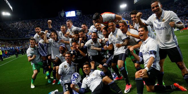 ريا ل مدريد يتوج بطلا للدوري الإسباني بكرة القدم