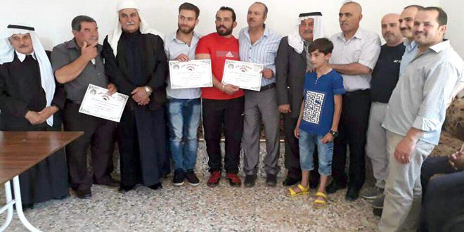تكريم مدربي الكاراتيه في نادي شقا واللاعبة ديانا الحسين